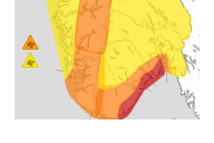 Stormen Amy: Gult og oransje farevarsel for Asker og Bærum 4. oktober 2025